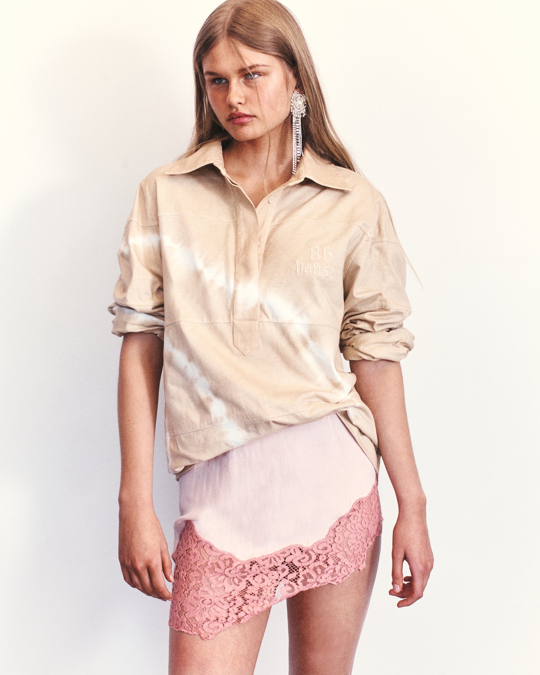 Hansen & Gretel Angus Long Sleeve Beige Tie-Dye - Image 2