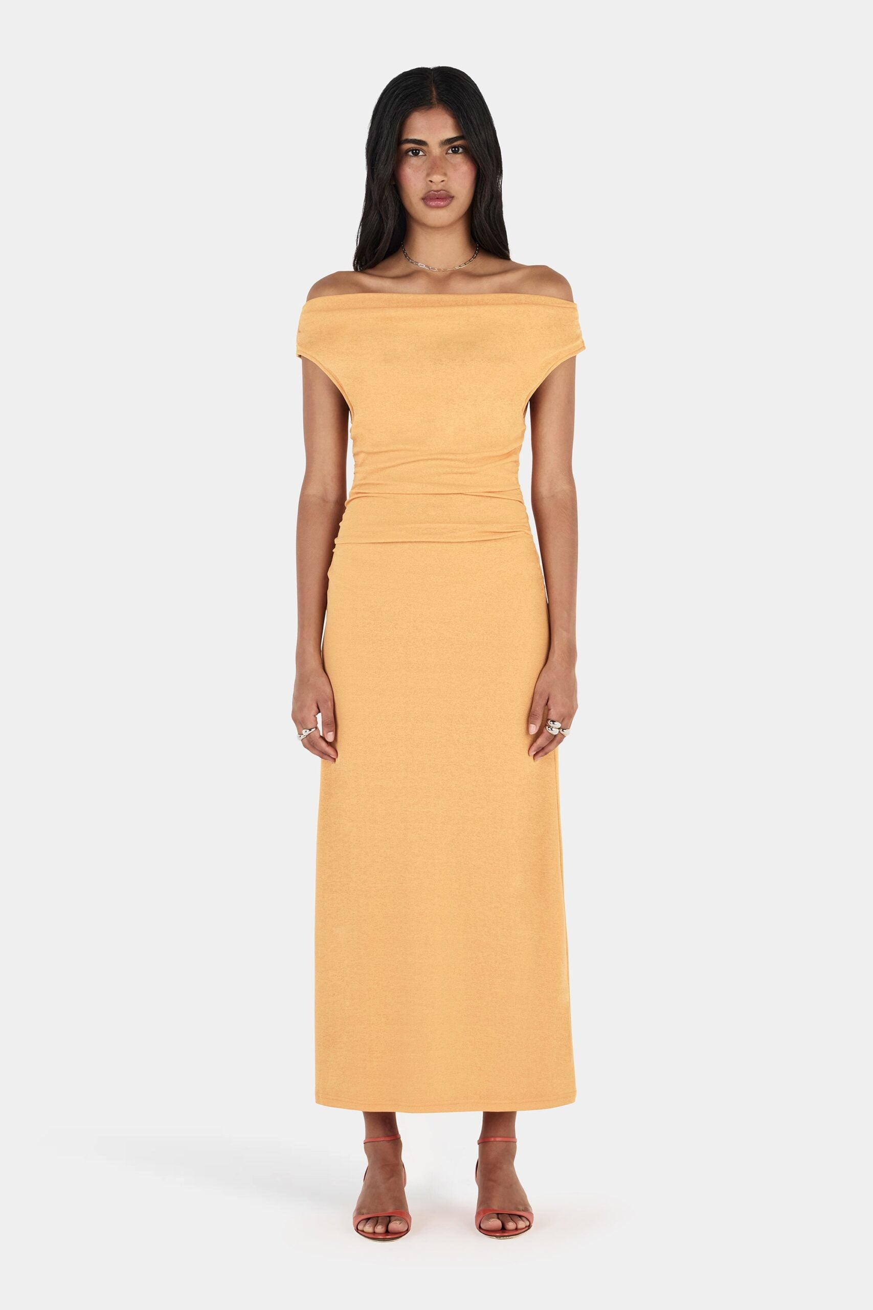 Hansen & Gretel Amara Midi Dress Mango - Image 1