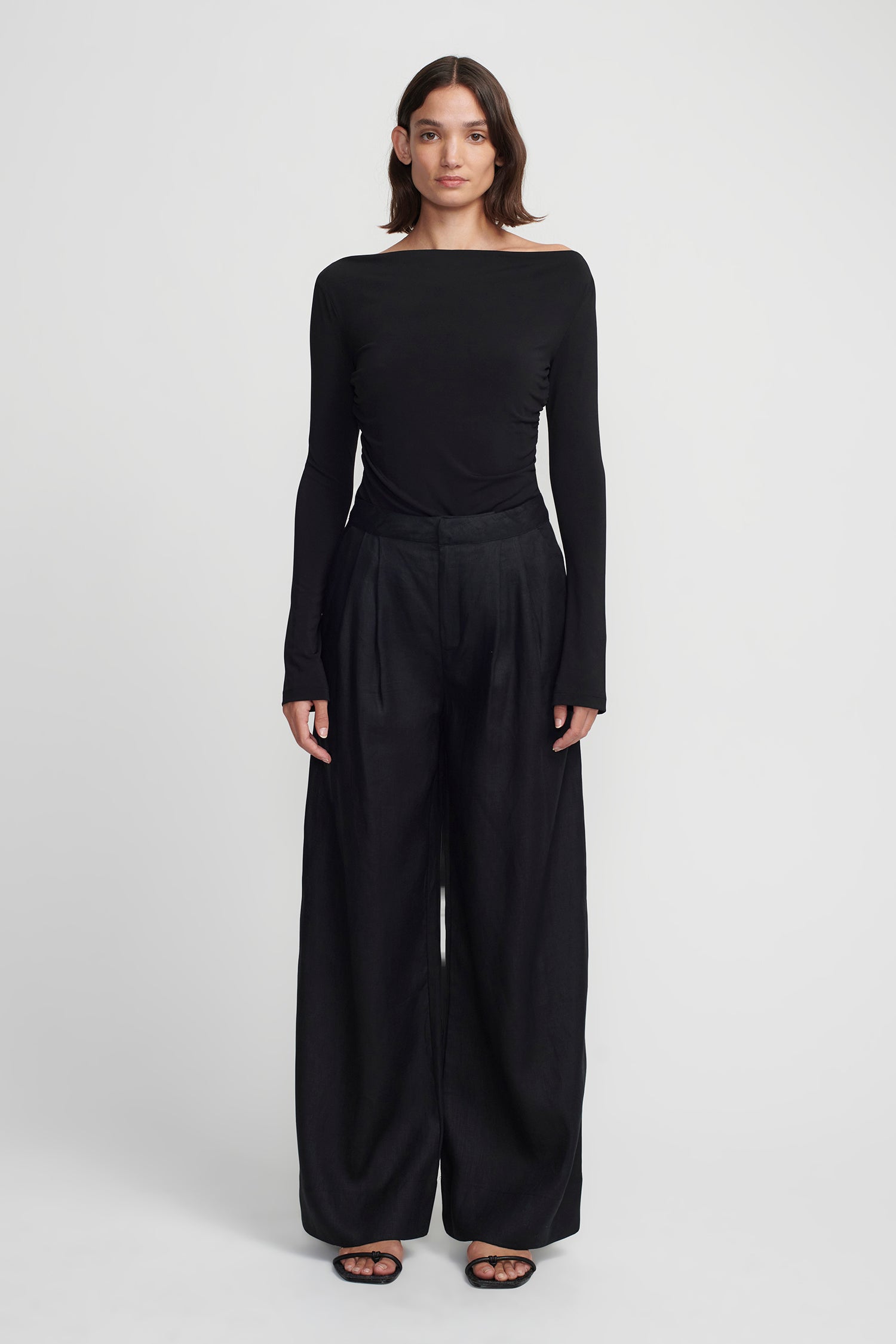 Hansen & Gretel Tyrell Jersey Top Black - Image 1