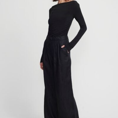 Hansen & Gretel Tyrell Jersey Top Black - Image 2