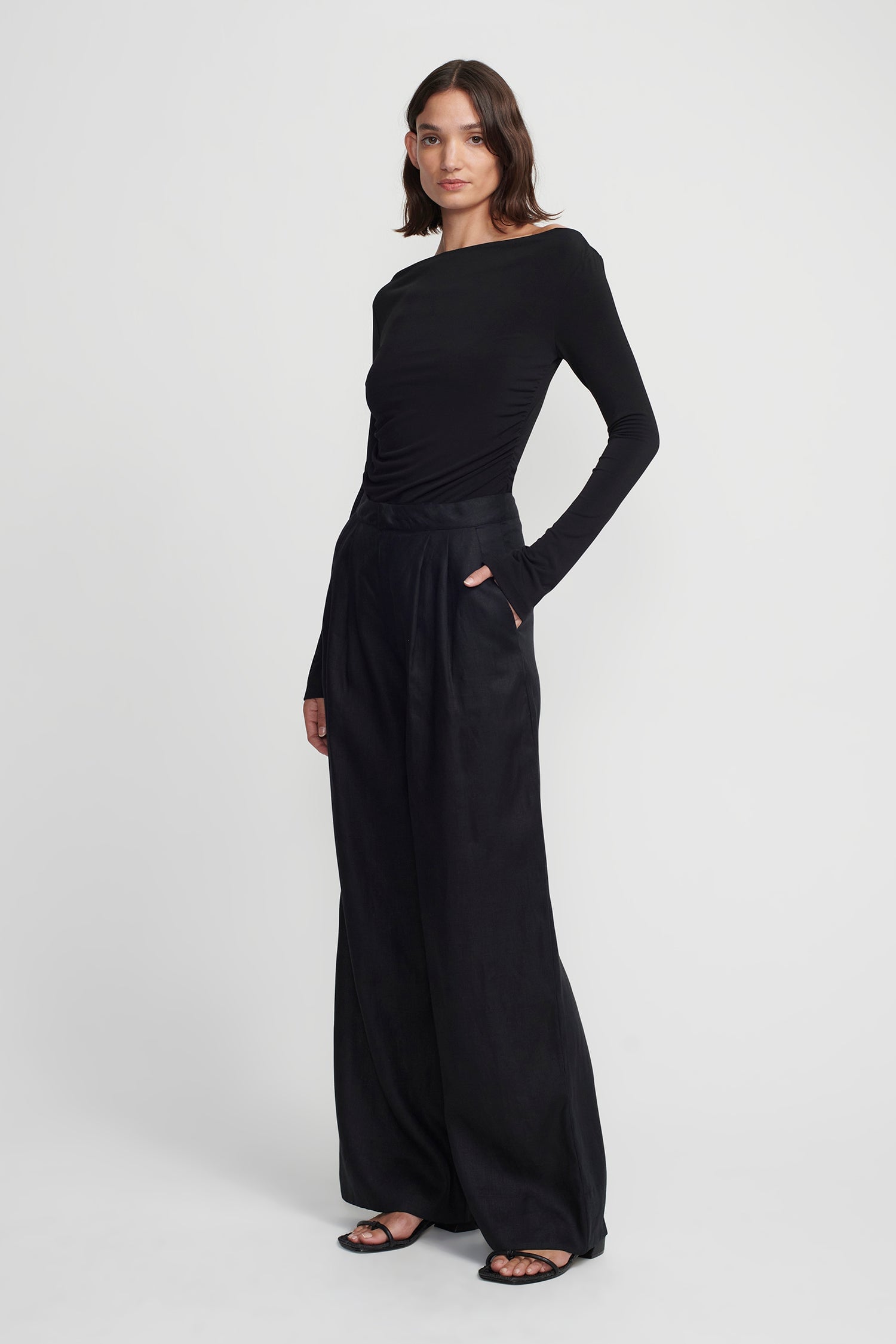 MNHAG051026015908055_2 Hansen & Gretel Tyrell Jersey Top Black - Image 2