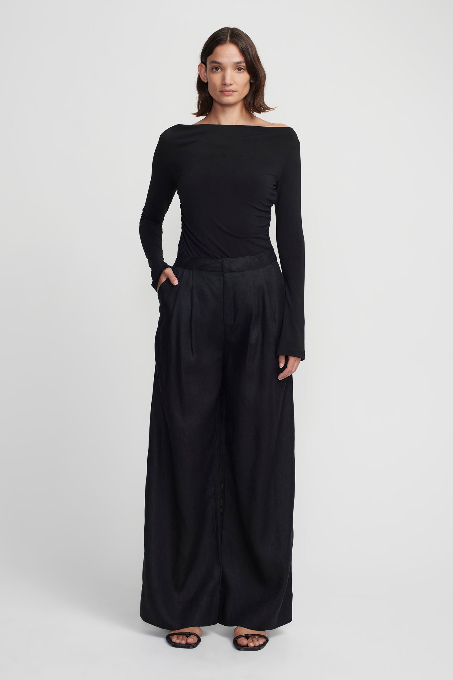 MNHAG051026015908055_3 Hansen & Gretel Tyrell Jersey Top Black - Image 3
