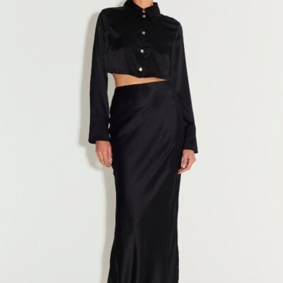 Hansen & Gretel Temple Bias Skirt Black - Image 1