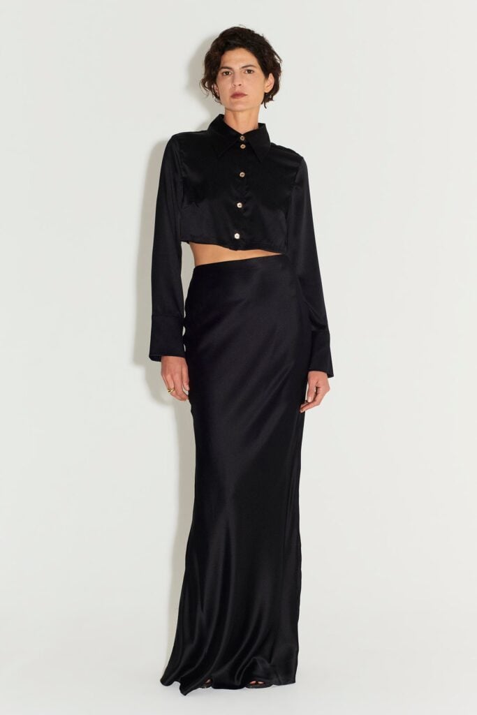 Hansen & Gretel Temple Bias Skirt Black - Image 1