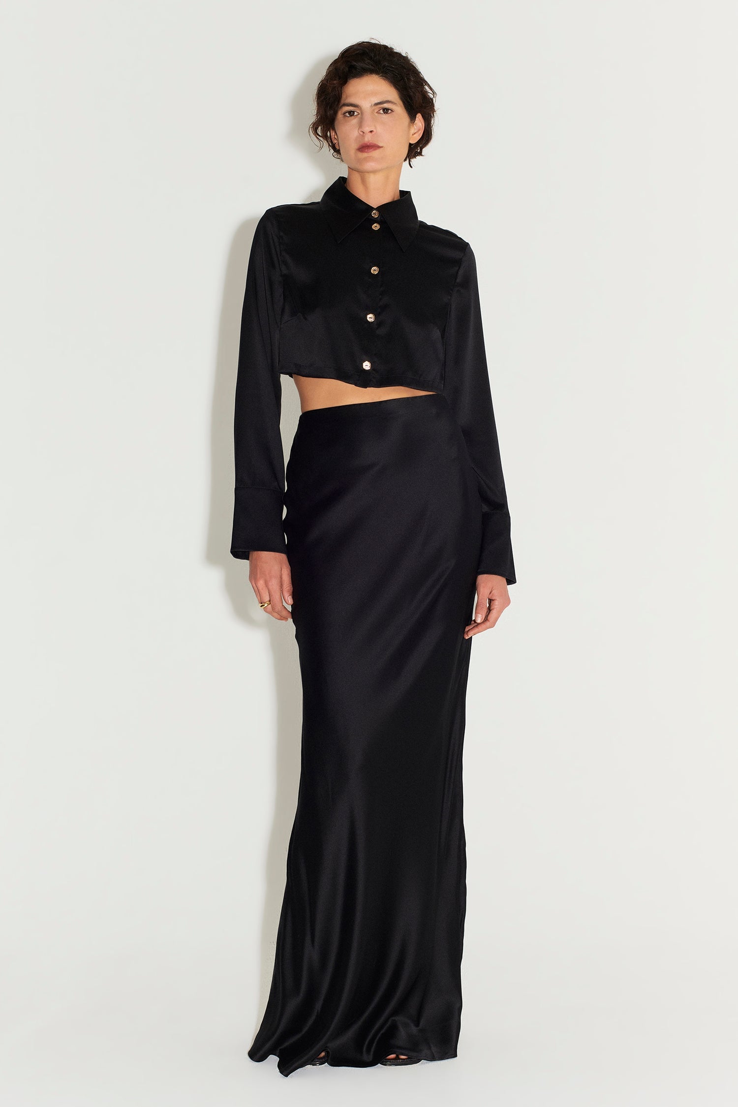 Hansen & Gretel Temple Bias Skirt Black - Image 1