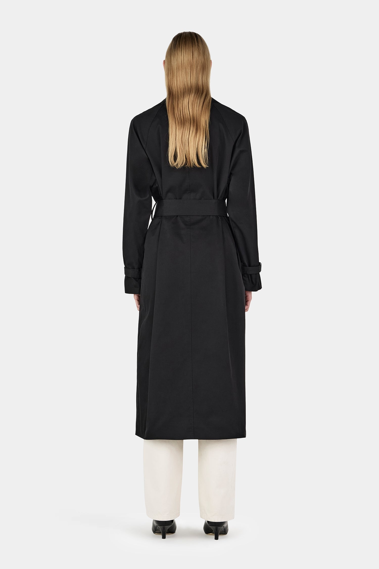 MNHAG051026015908059_2 Hansen & Gretel Teddy Trench Coat Black - Image 2