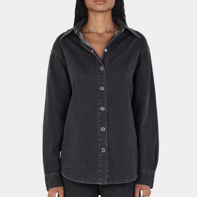 Hansen & Gretel Taylor Chambray Shirt Charcoal Chambray - Image 1