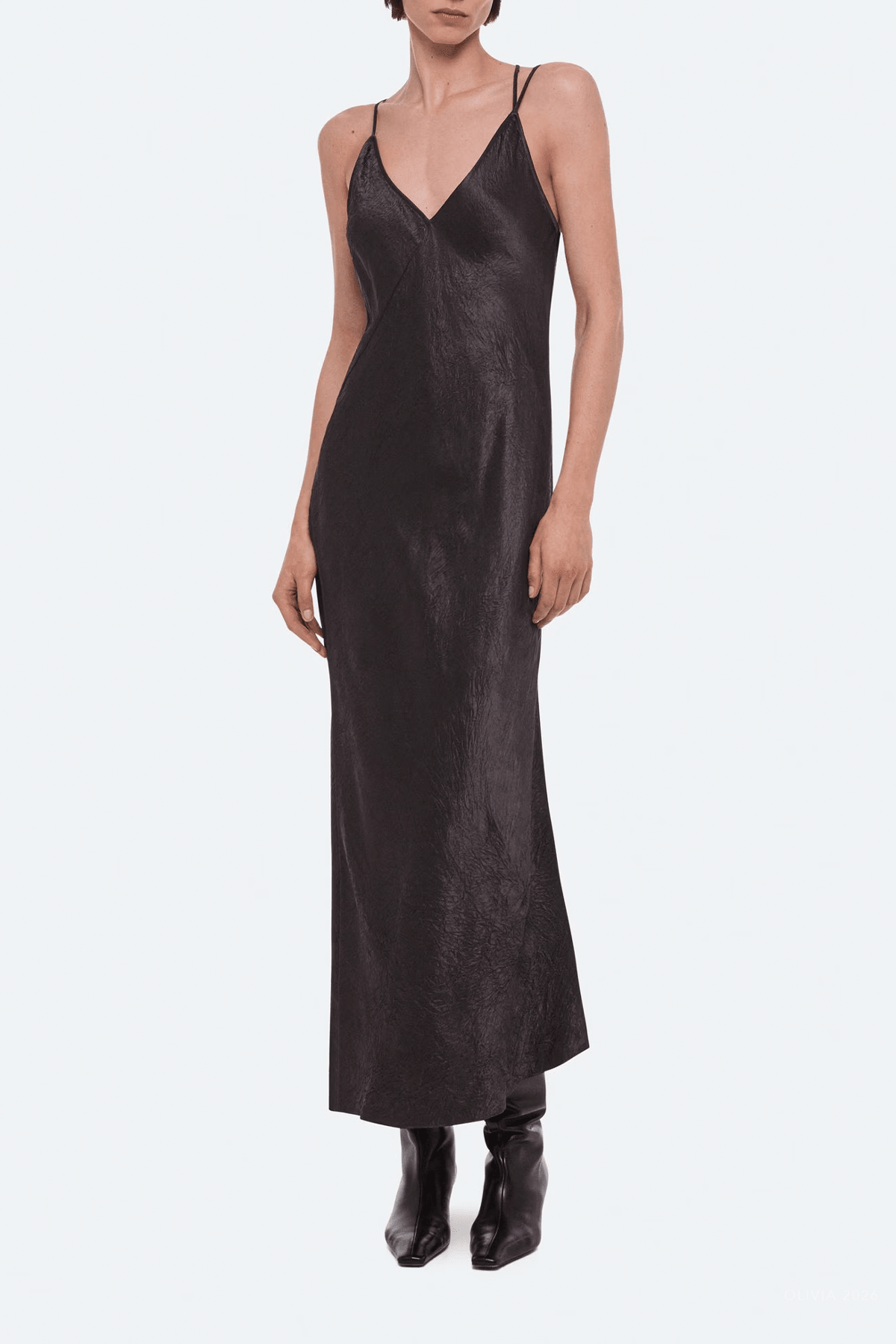 MNHELM041026050703392_2 Helmut Lang Crinkle Slip Dress - Image 2