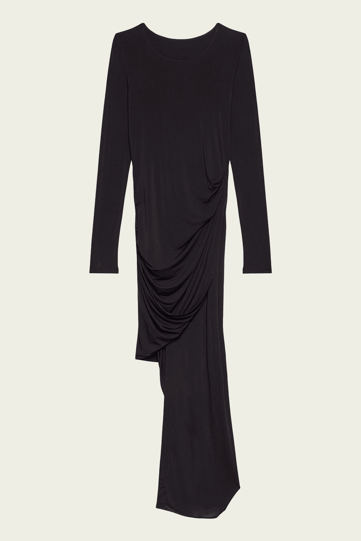 Helmut Lang Long-Sleeve Twisted Drape Dress - Image 1