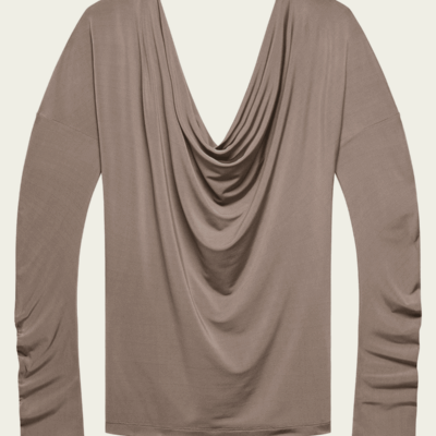 Helmut Lang Cowl Long-Sleeve Top - Image 1