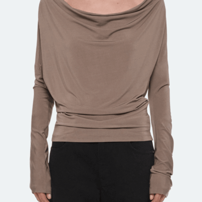 Helmut Lang Cowl Long-Sleeve Top - Image 2