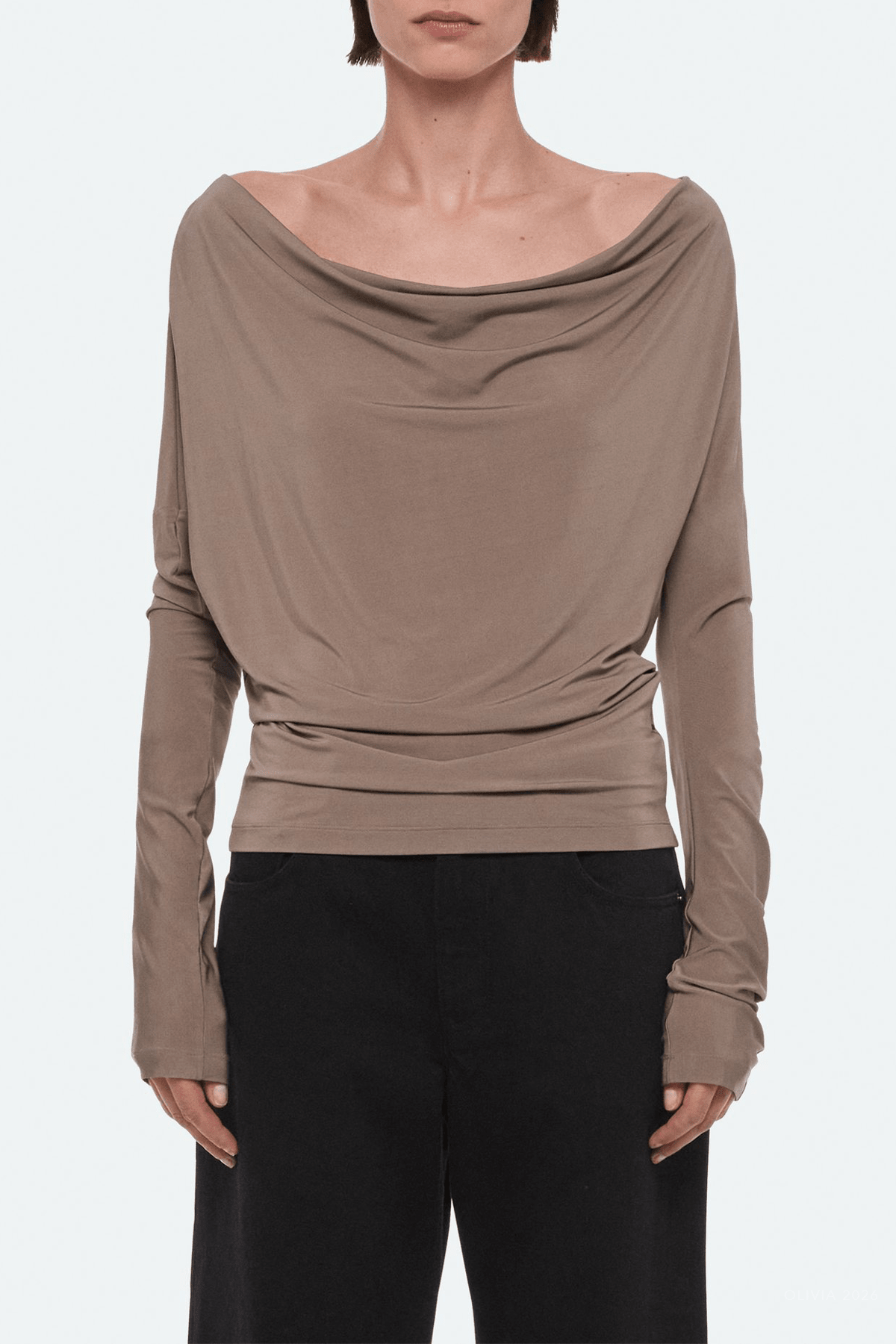 MNHELM041026050703396_2 Helmut Lang Cowl Long-Sleeve Top - Image 2