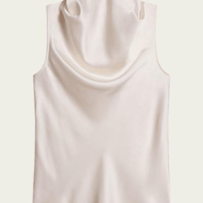 Helmut Lang Silk Tie-Neck Top - Image 1