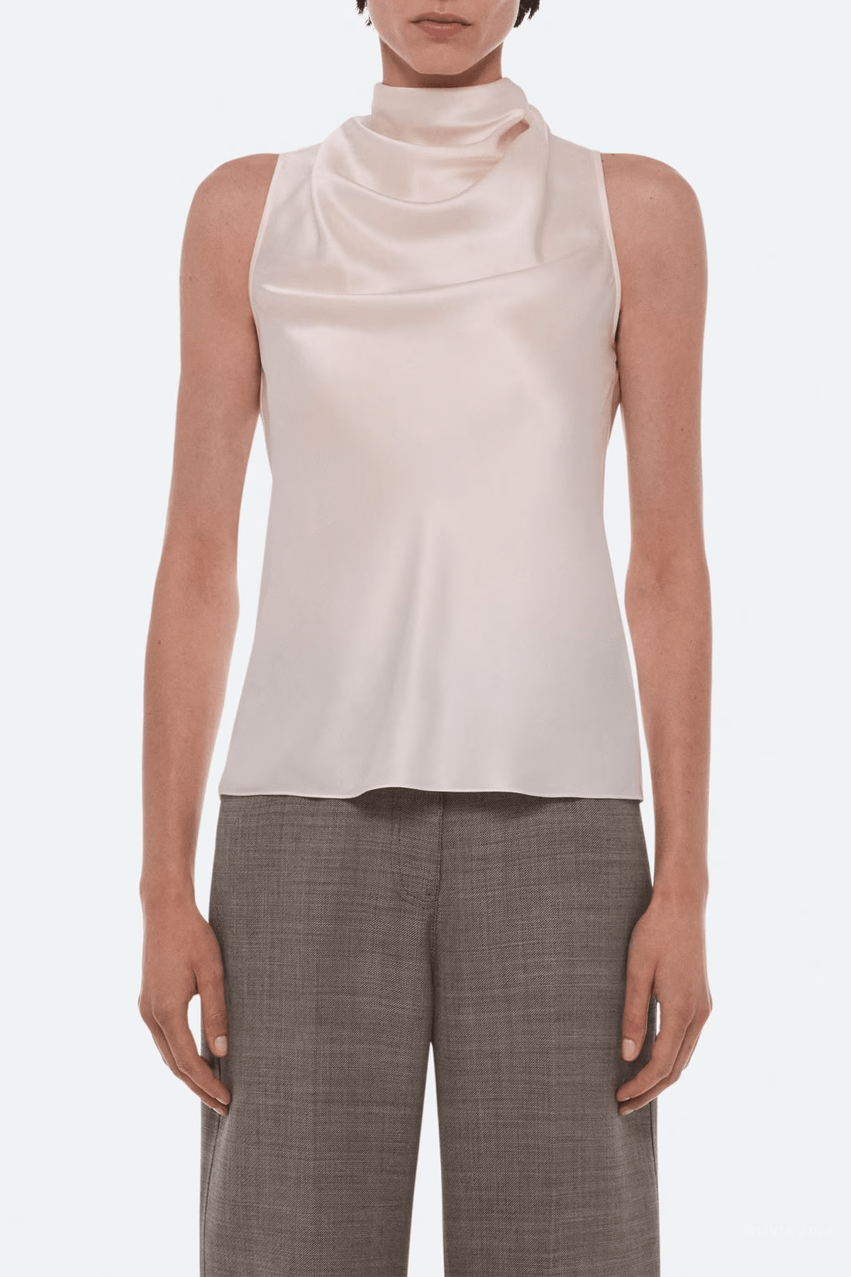 MNHELM041026050703405_2 Helmut Lang Silk Tie-Neck Top - Image 2