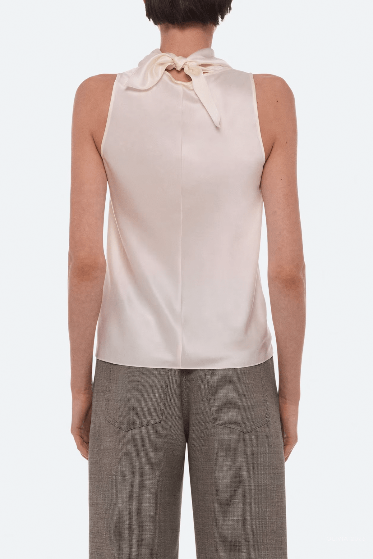 MNHELM041026050703405_3 Helmut Lang Silk Tie-Neck Top - Image 3