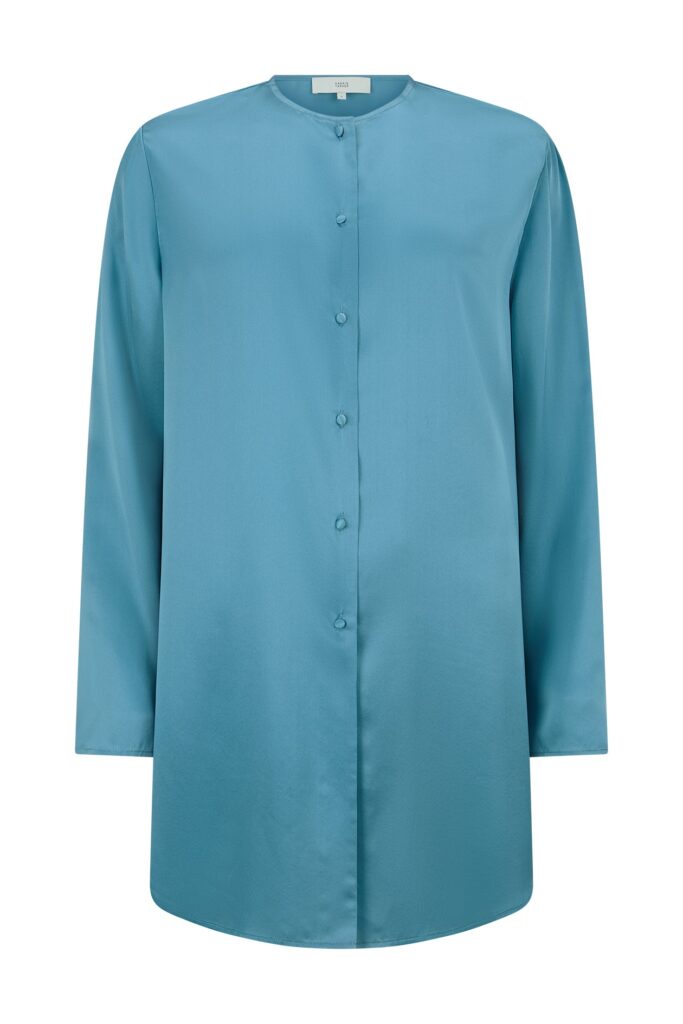 Harris Tapper Over Shirt in Silk Charmeuse - Image 1