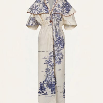 Johanna Ortiz Paper Flower Trenchcoat - Image 1