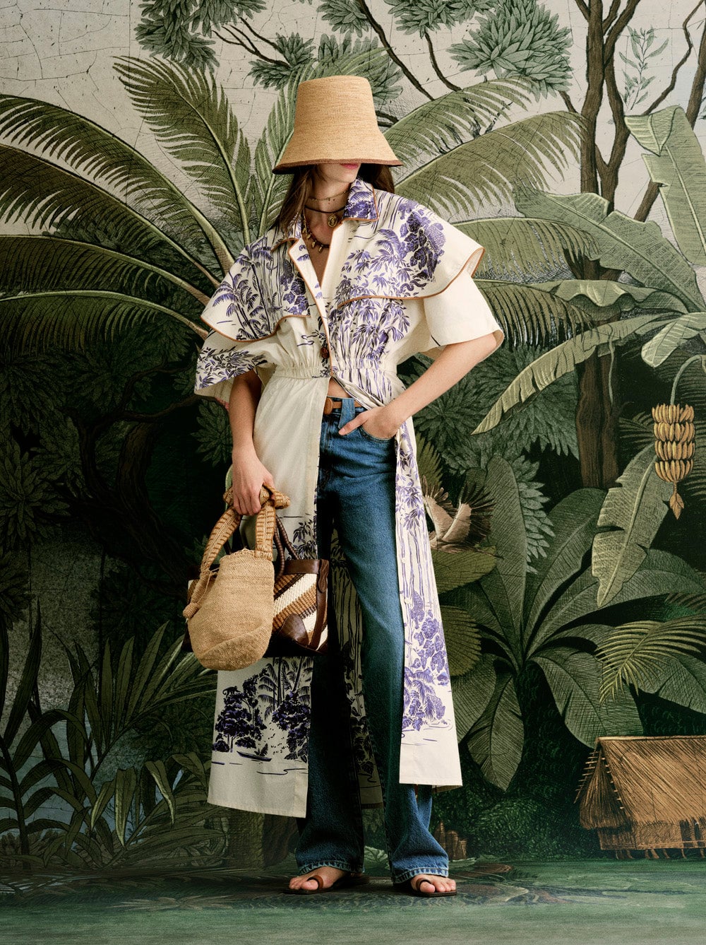 Johanna Ortiz Paper Flower Trenchcoat - Image 2