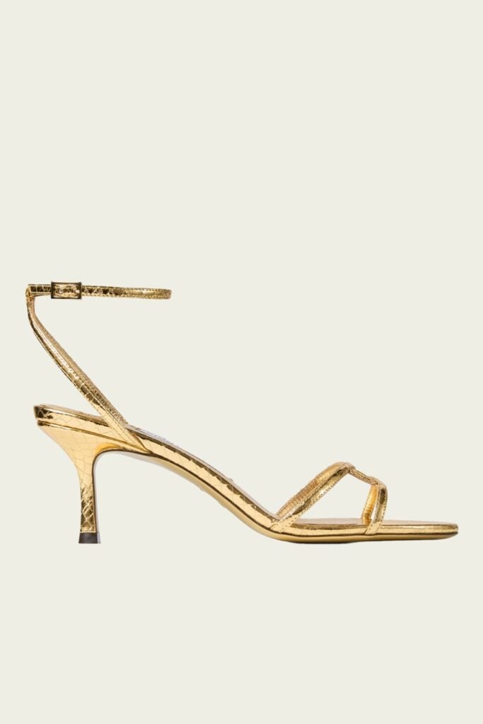 Jimmy Choo Leo 65 Candy Wrap Leather Sandals - Image 1