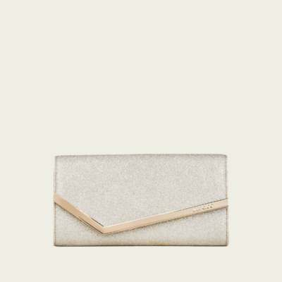 Jimmy Choo Emmie Dusty Glitter Clutch Bag - Image 1