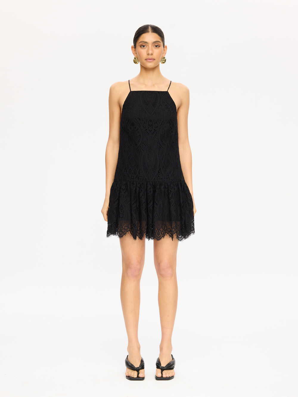 Kivari Soho Lace Drop Waist Mini Dress - Image 1