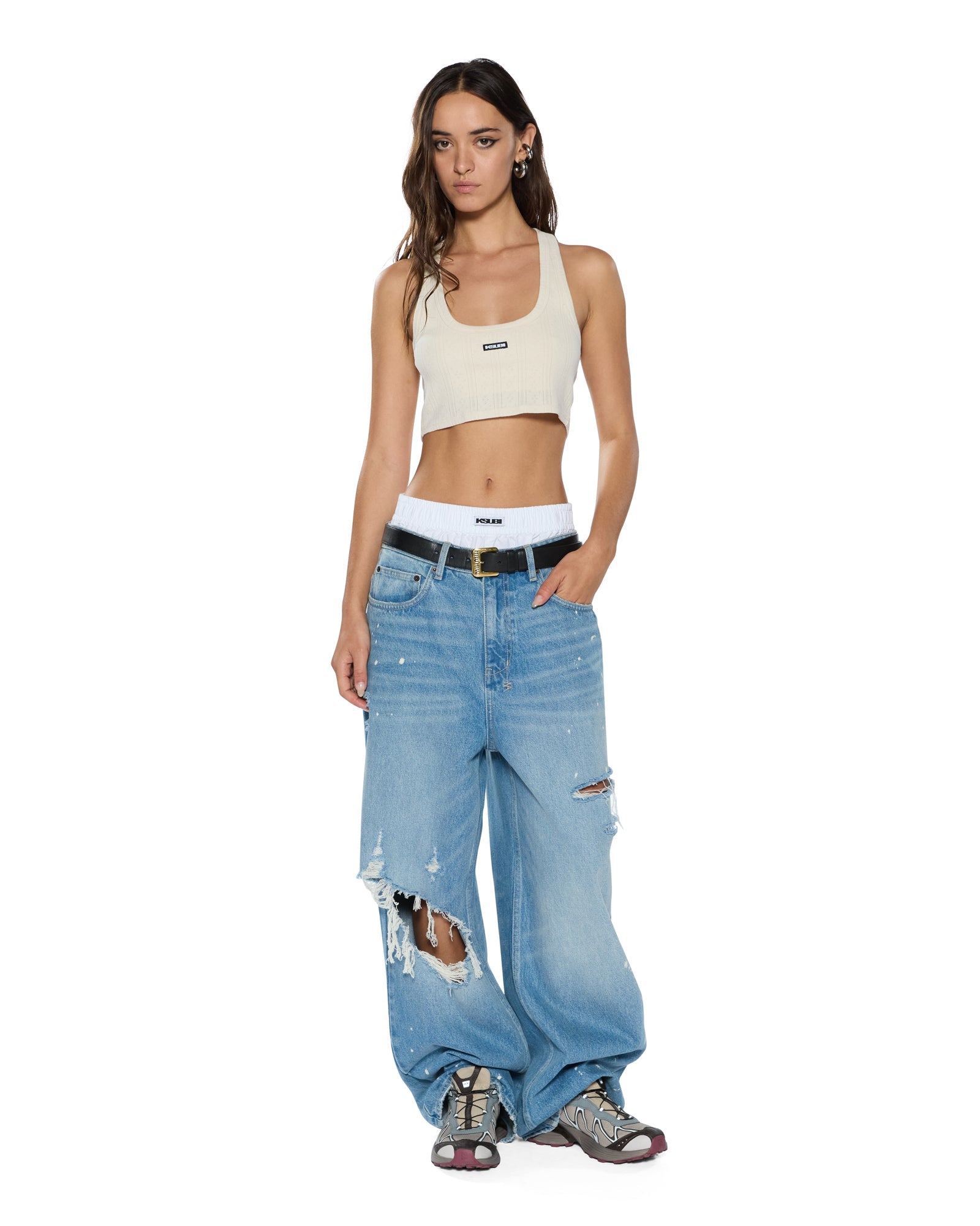 Ksubi Sott Origin Crop Tank Cream - Image 2