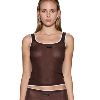 Ksubi Sott Layered Chloe Tank Camel Brown - Image 1