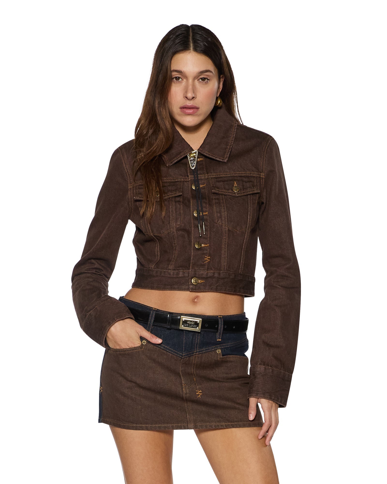 Ksubi Slim Trucker Saddle Brown - Image 1