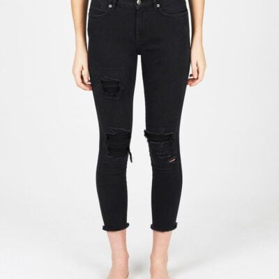 Ksubi Skinny Crop Black Putty - Image 1