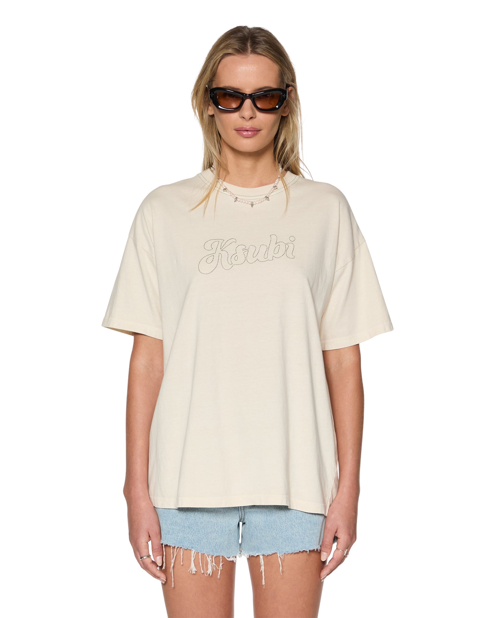 Ksubi Sketch OH G Tee Slice Ecru - Image 2
