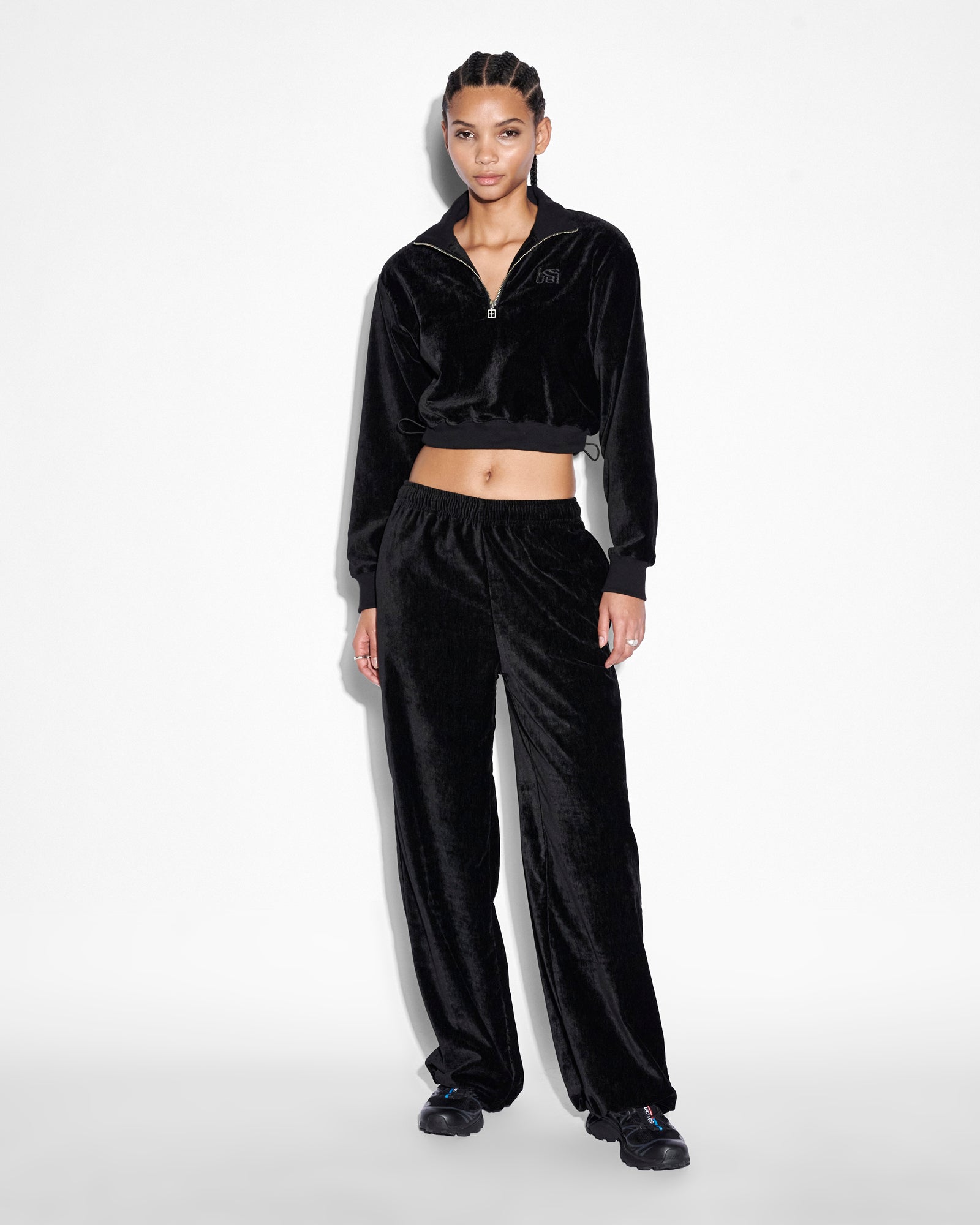 Ksubi Richie Half Zip Crop Black - Image 2