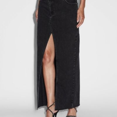 Ksubi Relax Maxi Skirt Washed Black - Image 1