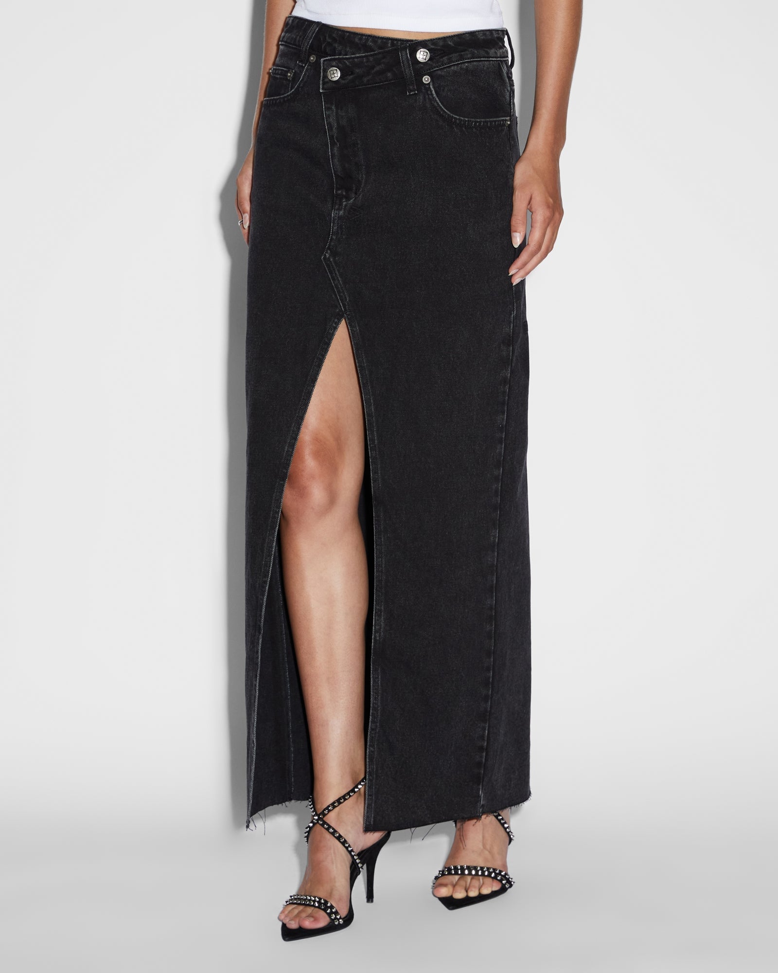 Ksubi Relax Maxi Skirt Washed Black - Image 1