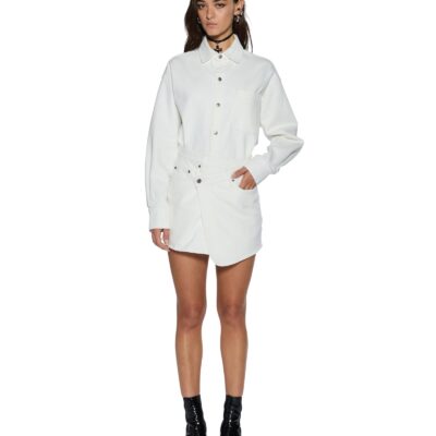 Ksubi Rap Skirt Curve Ecru - Image 2