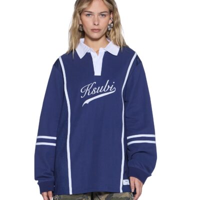 Ksubi Playoff LS Polo Jersey Navy - Image 2