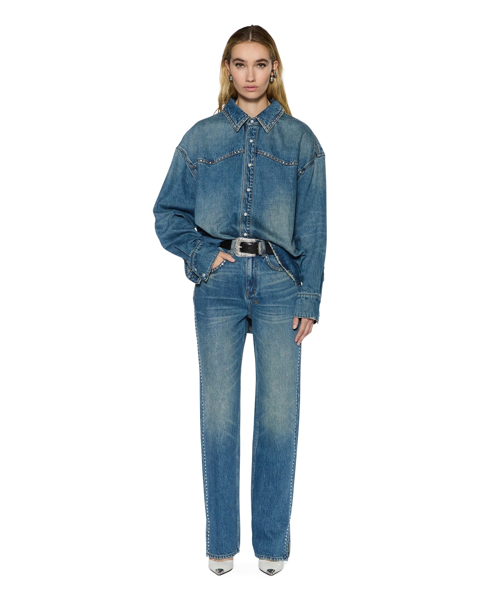MNKSB041026023658146_2 Ksubi Playback Texas Blue Studded - Image 2
