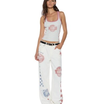 Ksubi Pitt Lane Origin Tank Snow Marle/red - Image 2