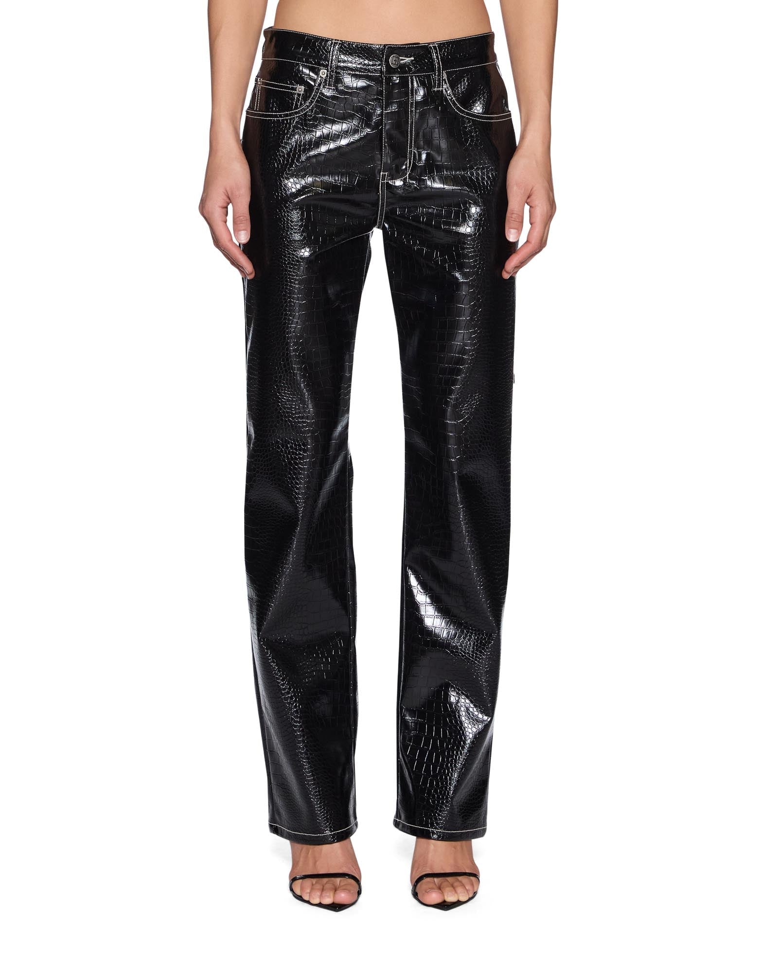 Ksubi Pinup Pant Patent Croc Black - Image 1