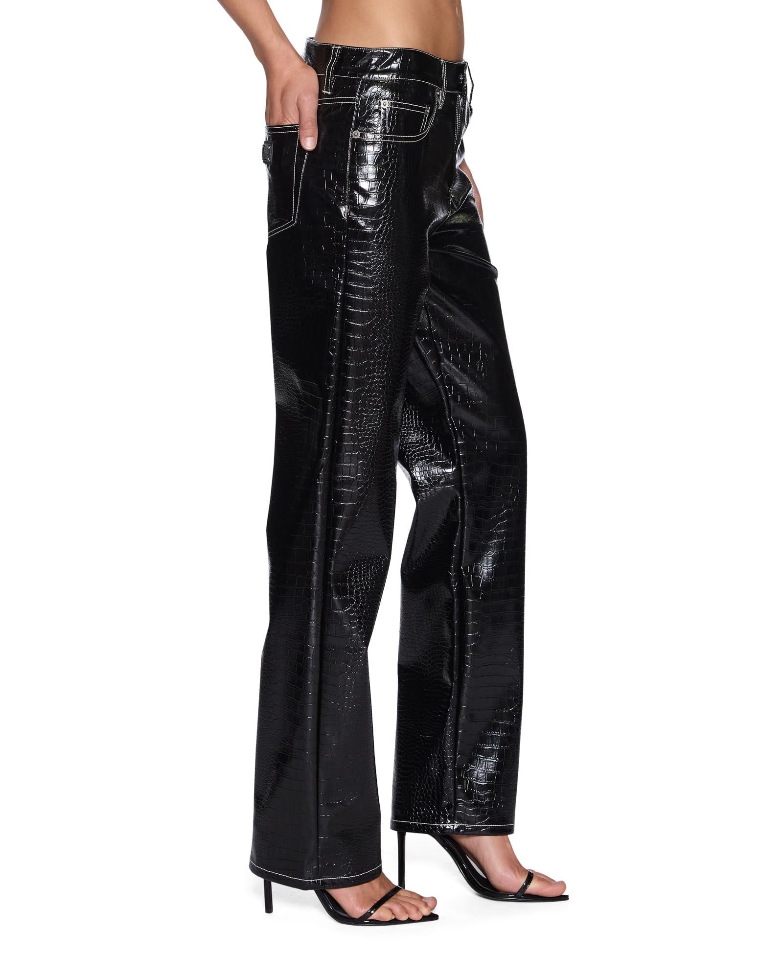 Ksubi Pinup Pant Patent Croc Black - Image 2