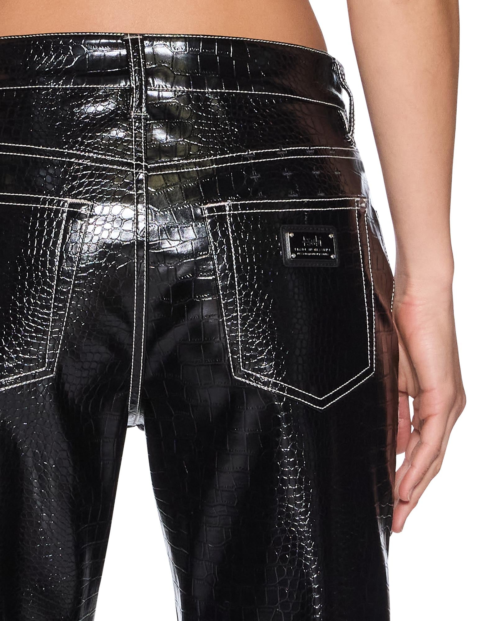 Ksubi Pinup Pant Patent Croc Black - Image 3
