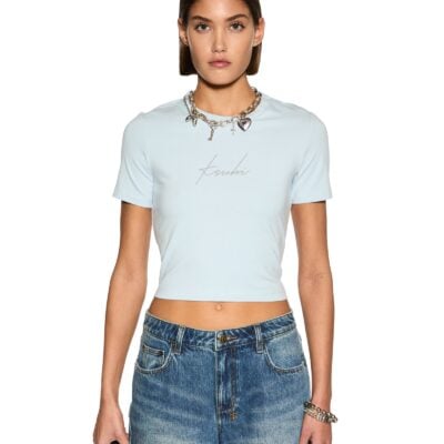 Ksubi Moniker Baby Tee Sky - Image 1