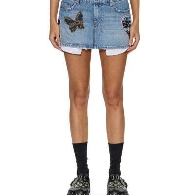 Ksubi Micro Mini Skirt Horizon Patch - Image 1