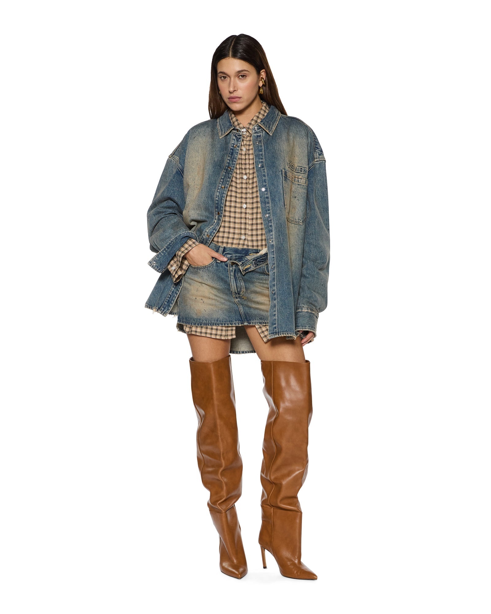 Ksubi Micro Mini Skirt Flip Dune - Image 1