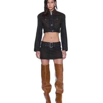 Ksubi Micro Mini Skirt Belted Greased - Image 2