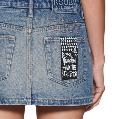 Ksubi Micro Mini Denim Skirt Painter Blue - Image 2