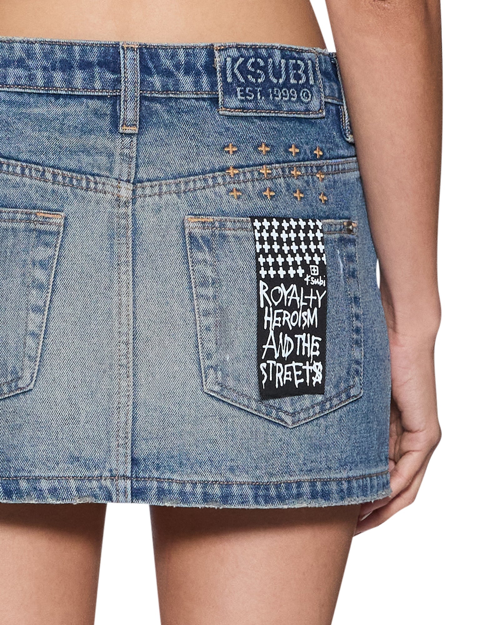 MNKSB041026023658213_2 Ksubi Micro Mini Denim Skirt Painter Blue - Image 2