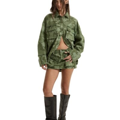 Ksubi Micro Mini Cargo Skirt Hash Camo - Image 1