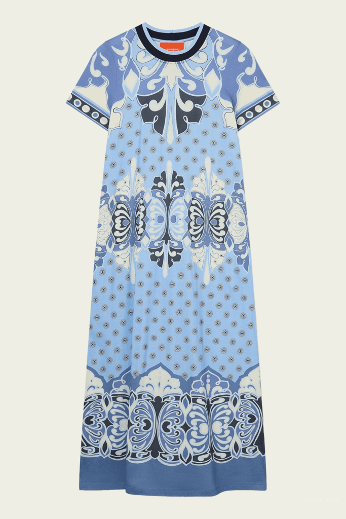 La DoubleJ Sporty Swing Dress in Cocoon Placée Blue - Image 1