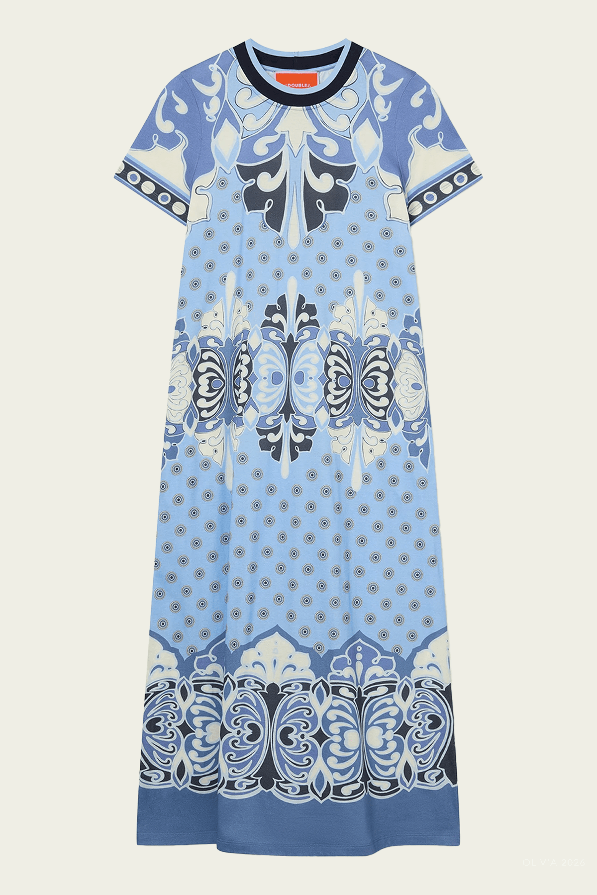 La DoubleJ Sporty Swing Dress in Cocoon Placée Blue - Image 1