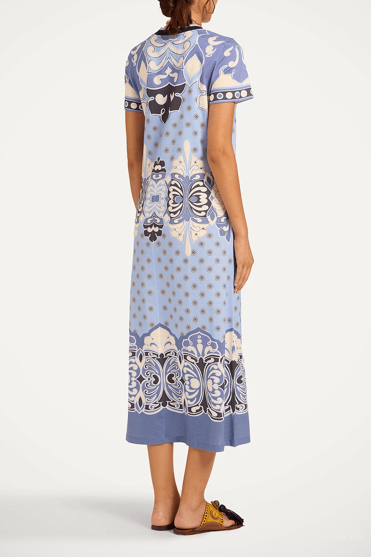 La DoubleJ Sporty Swing Dress in Cocoon Placée Blue - Image 3